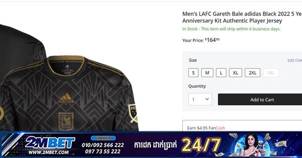 Men's LAFC Gareth Bale adidas Black 2022 5 Year Anniversary Kit